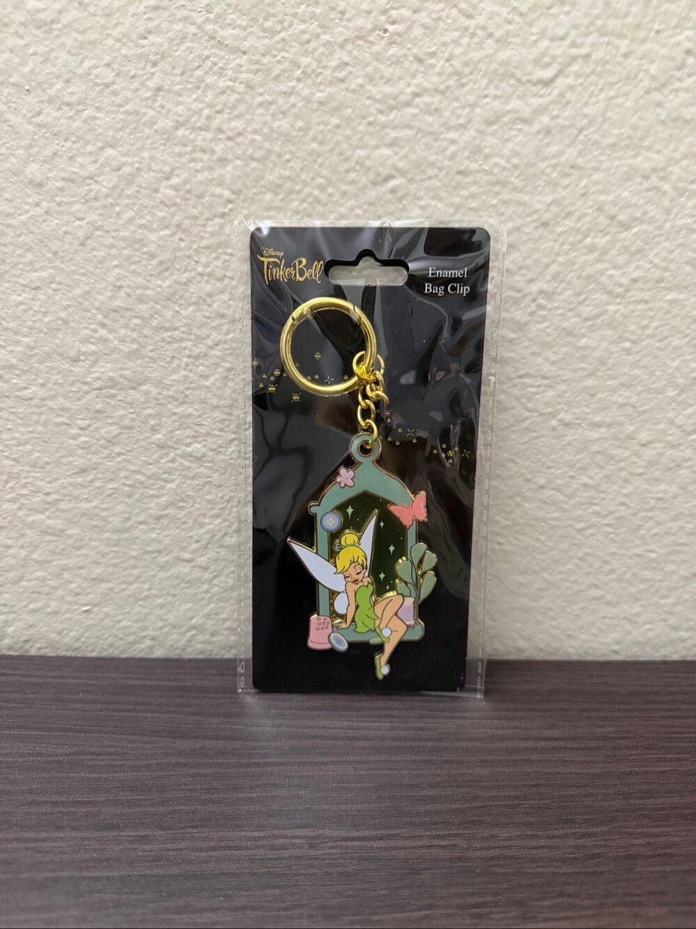 Disney Peter Pan Tinker Bell Vanity Stained Glass Enamel Keychain